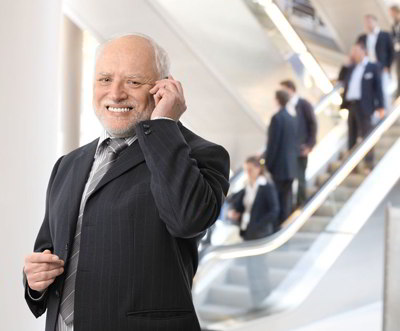 businessmen receiving his personalized schedule